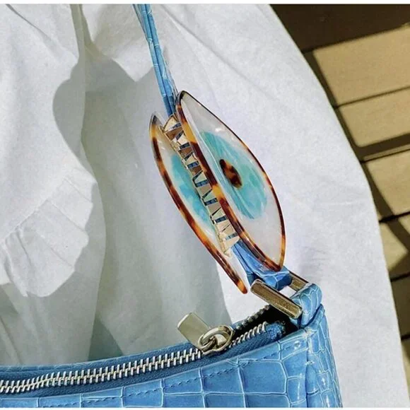 Large Blue Evil Eye Hair Claw Clip NonSlip Hairpin Stylish Hair Accessory - Picture 7 of 7